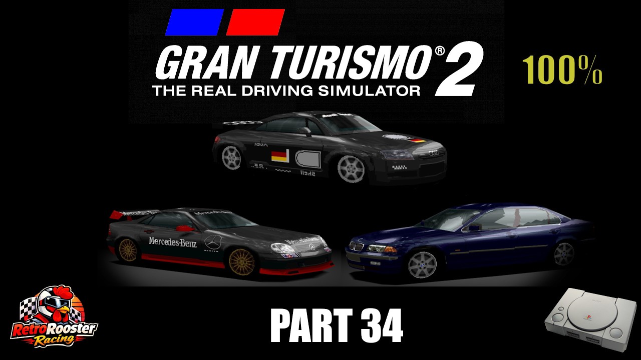 Gran Turismo 2 PS1 – Part 34 | German Manufacturer Races | Mercedes, BMW & Audi