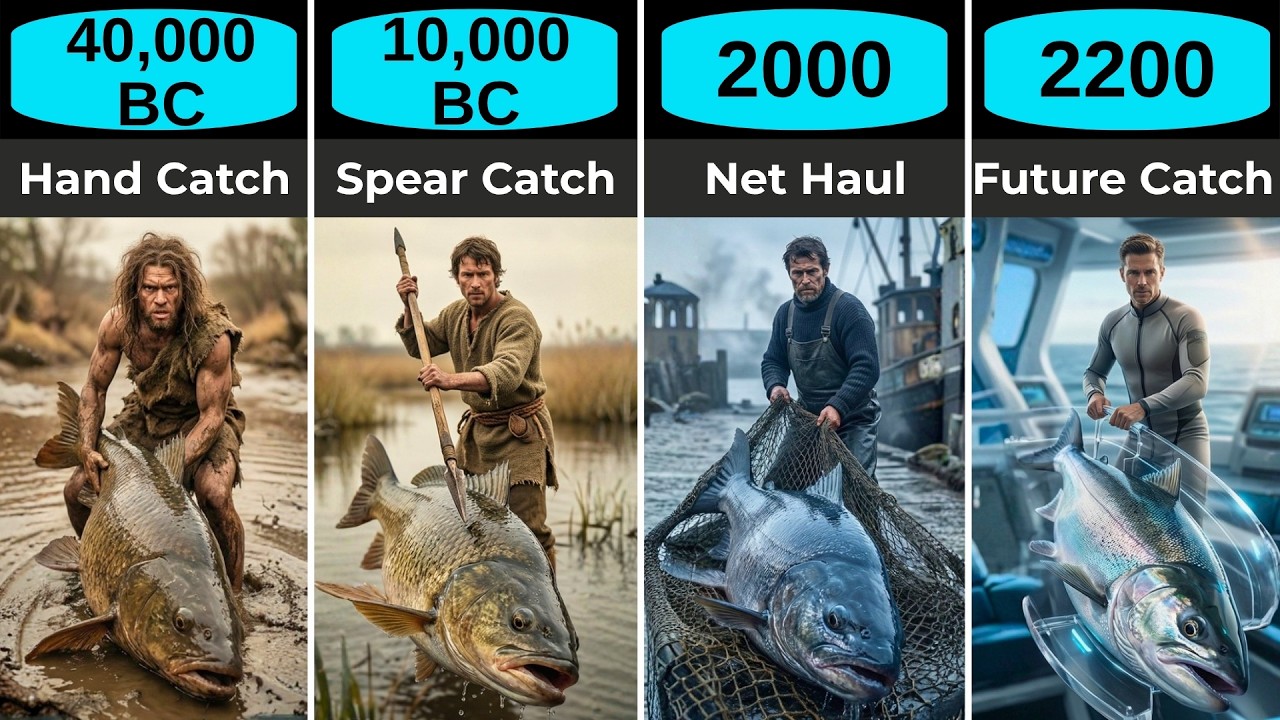 The Evolution of Fishing Methods 40,000 Years