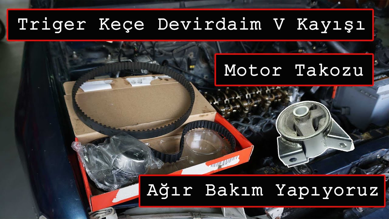 Triger Kayışı V kayışı Devirdaim Krank Keçesi ve Motor Kulağının Değişimi Nasıl Yapılır?