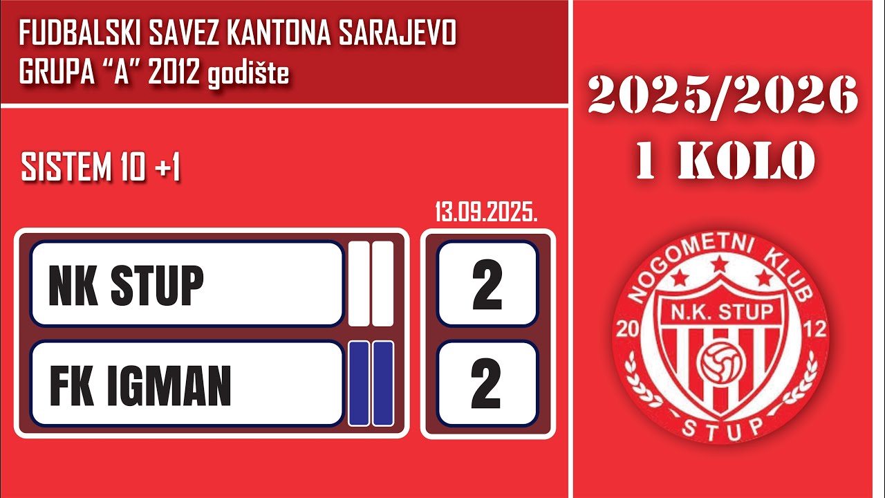 13.09.2025. NK Stup 2:2 FK Igman