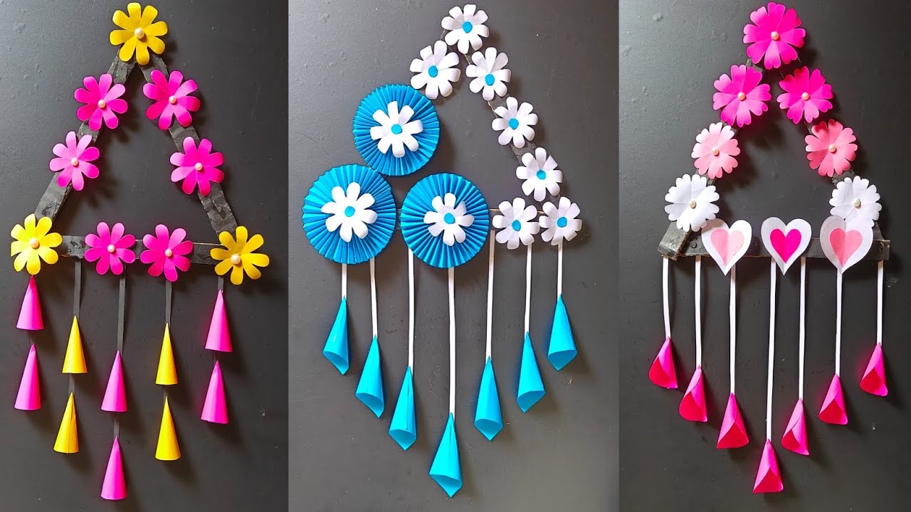 3 Quick Easy Paper Wall Hanging Ideas / Cardboard Reuse / Room Decor Diy / Home decoration ideas 
