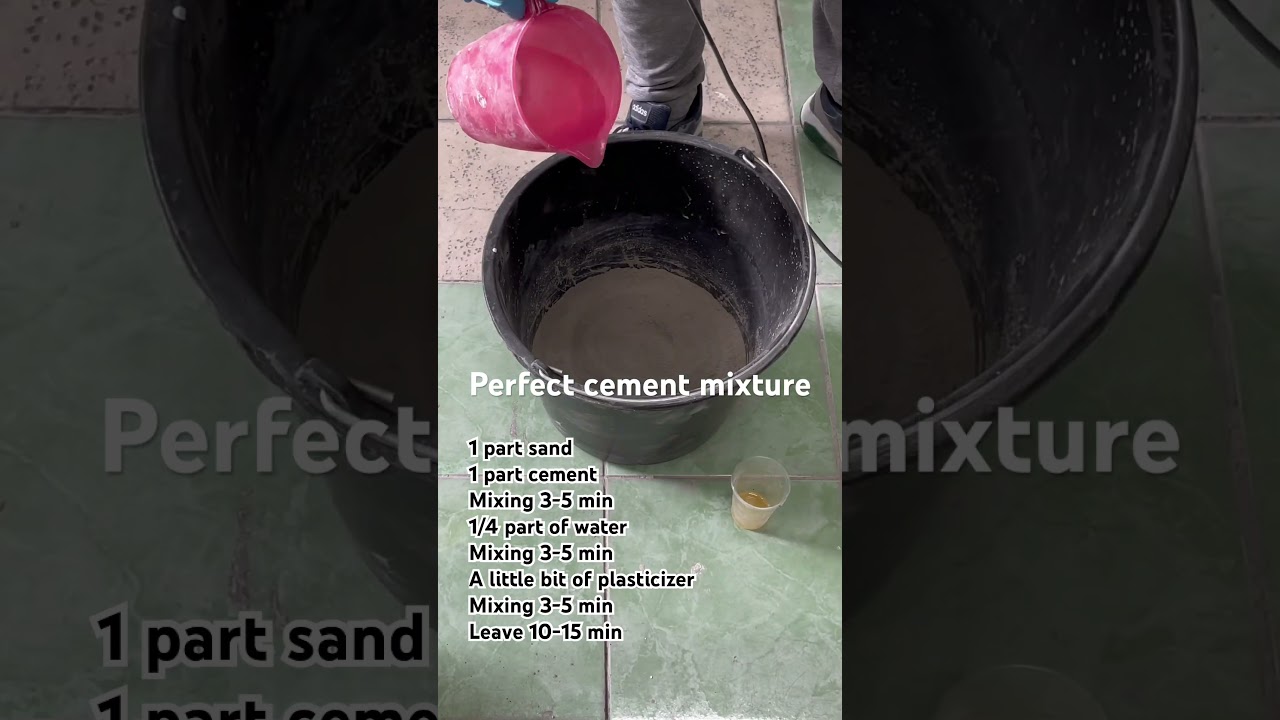 How to make perfect cement mixture for concrete planter. DIY