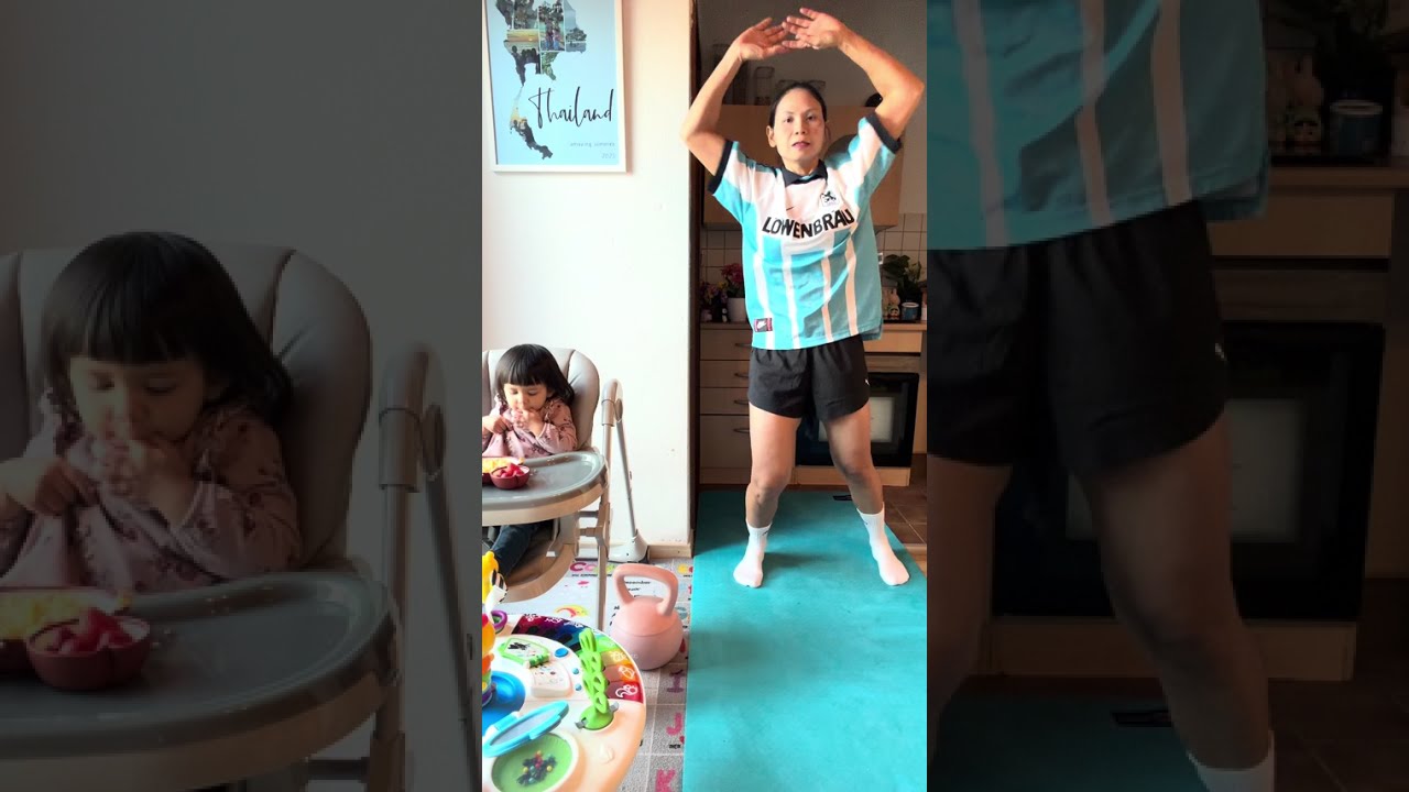 ออกกำลังกายเบาๆที่บ้าน เบิร์นไขมันไปด้วยกันกับแม่ลูกอ่อนกันค่ะ Day75