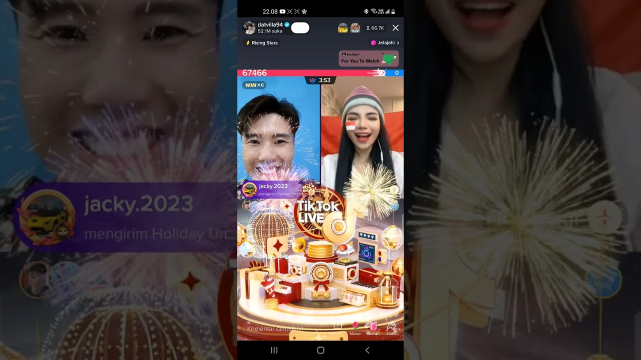 Dat villa PK Sama Dinar candy #tiktok #live #datvilla #madiunkota #indonesia