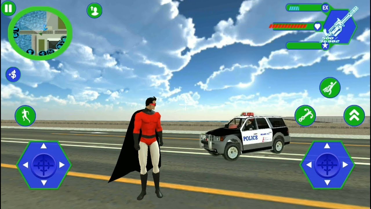 Flying Superhero (by Wallace Lieakote) - Flying SuperHero Rope Vegas Rescue | Android GamePlay