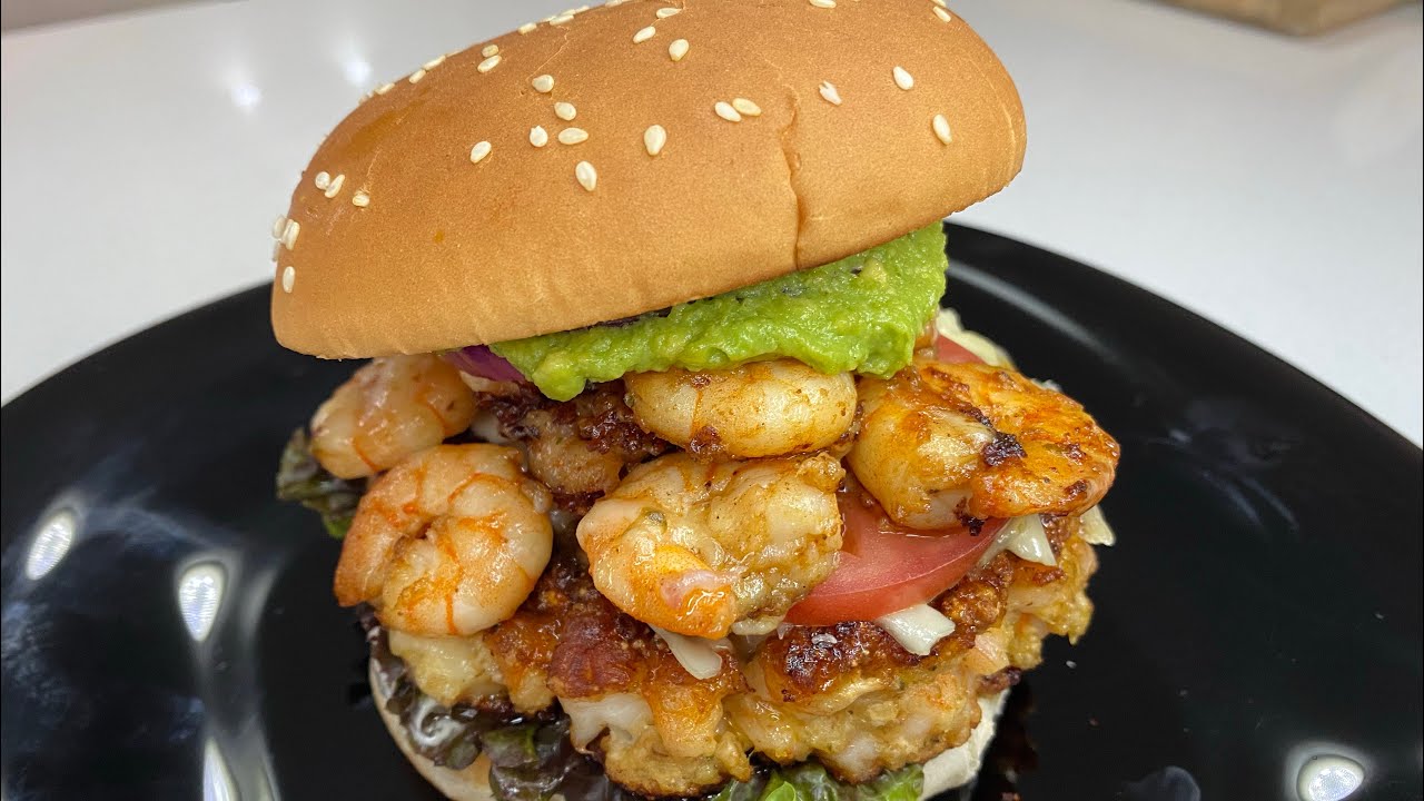 Hamburguesa de CAMARONES | El Viejito Todo A La Parrilla y Más!