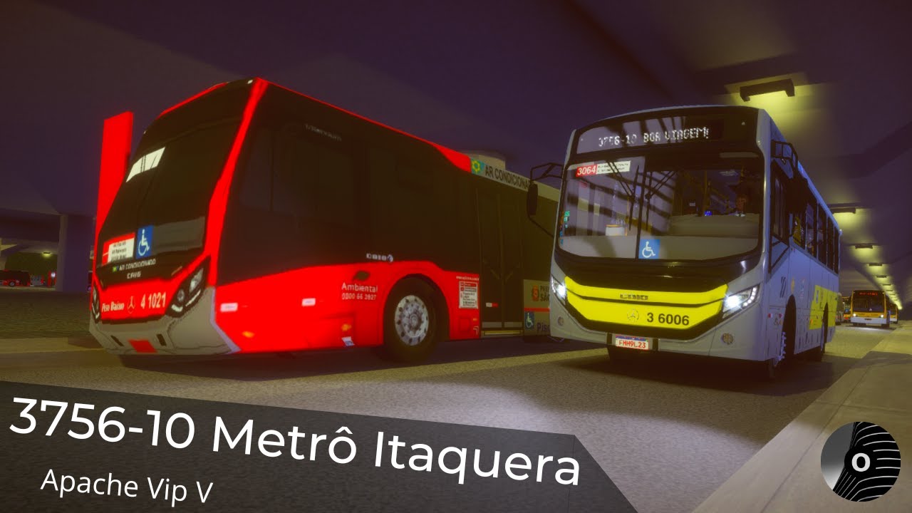 3756-10 METRÔ ITAQUERA com o APACHE VIP V (MB OF-1619) da TRANSUNIÃO! Proton Bus Simulator