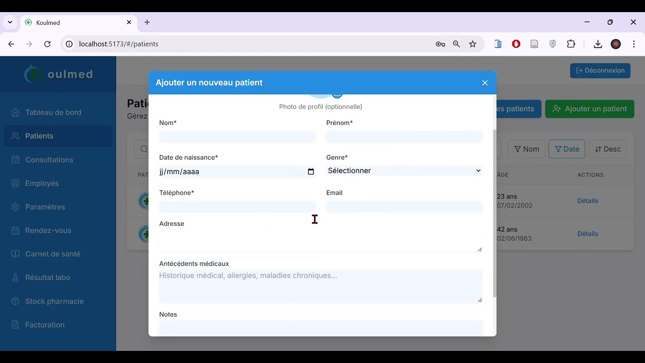 Logiciel de Gestion de Clinique