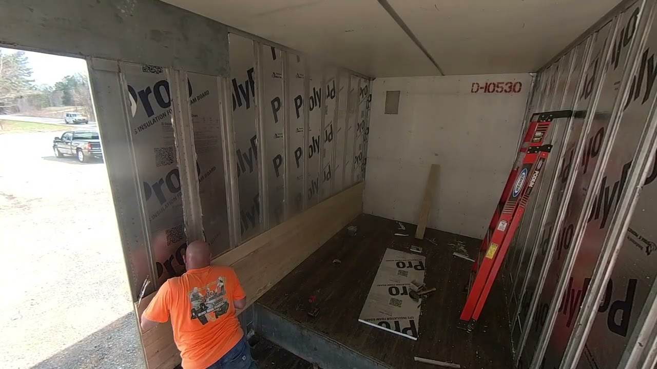 Lets get this wall up on the Semi Trailer Car Hauler!