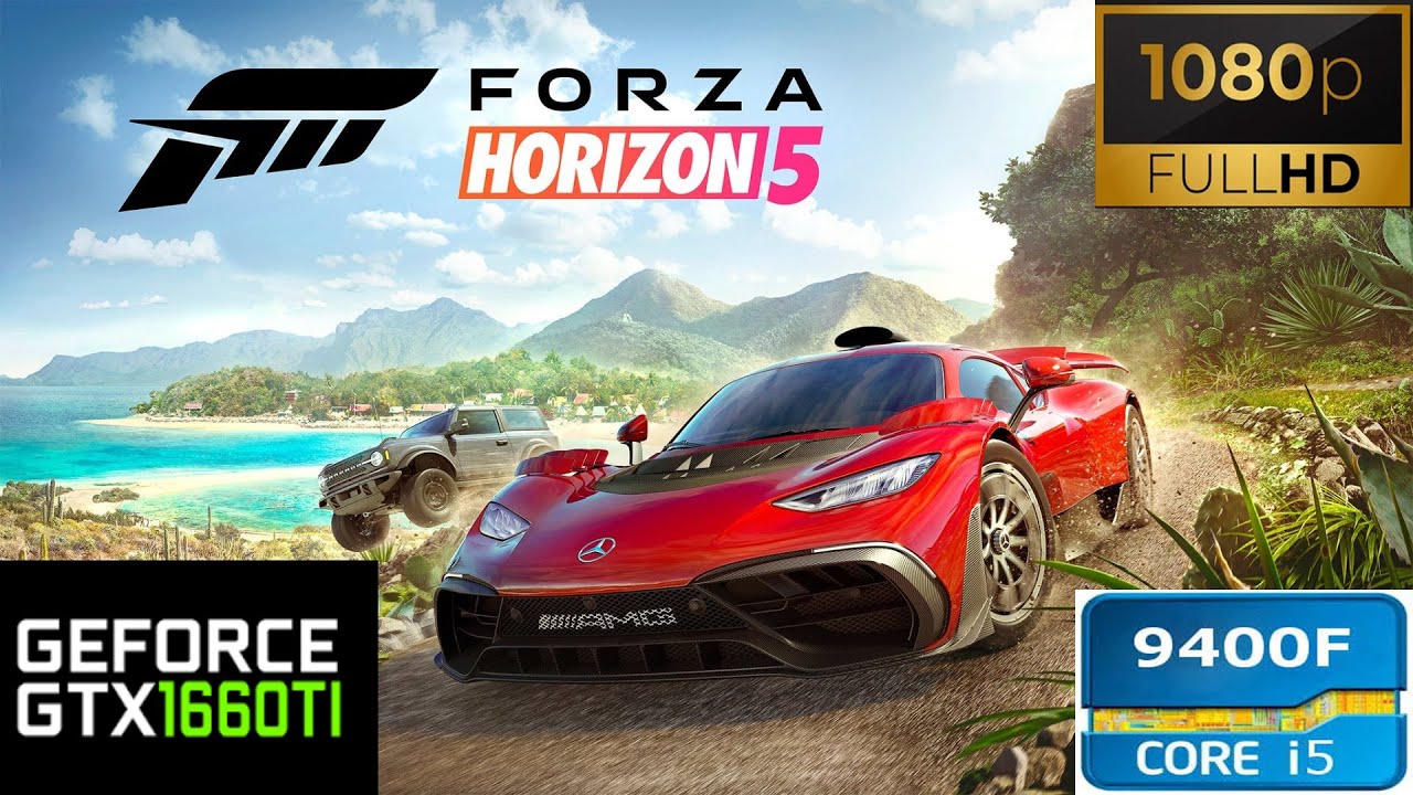 Forza Horizon 5 - GTX 1660 Ti + i5 9400F FPS Test - All Settings Tested - 1080p Full HD