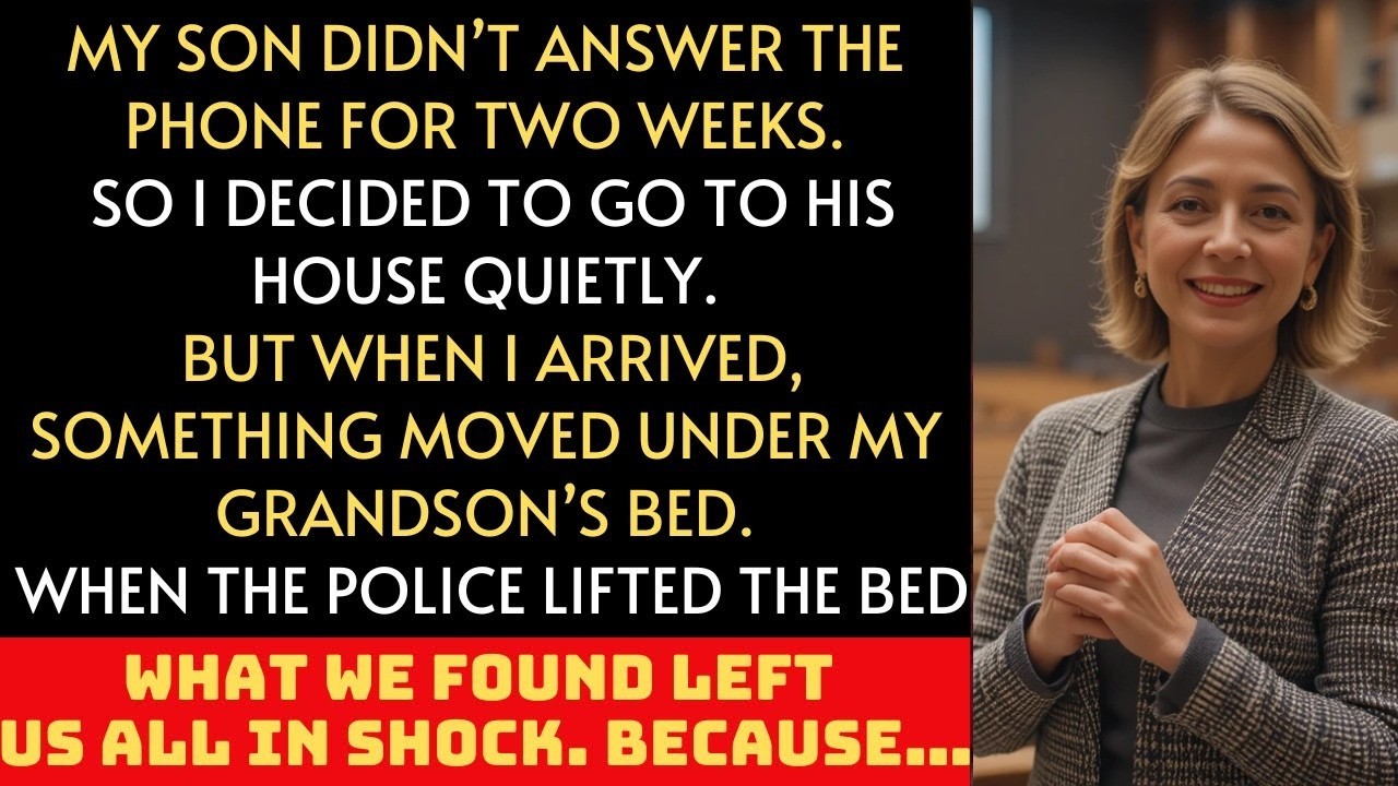 My son disappeared for two weeks—when I went to his house, something was moving under the bed.