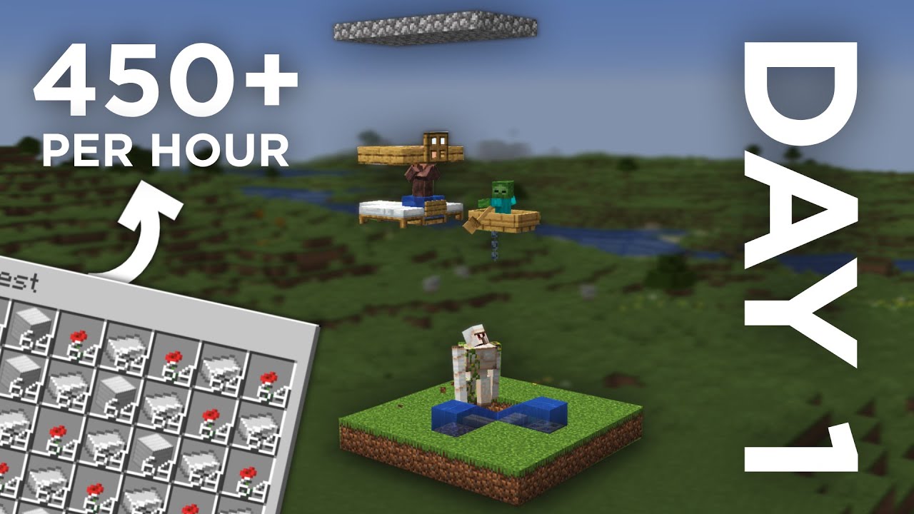EASY DAY 1 Iron Farm | Minecraft 1.21.4 | Cheap build