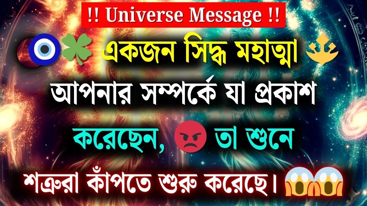 একজন মহাত্মা আপনার সম্পর্কে এমন এক সত্য প্রকাশ করেছেন, যা শুনে তাদের হুশ উড়ে গেছে|Universe Message