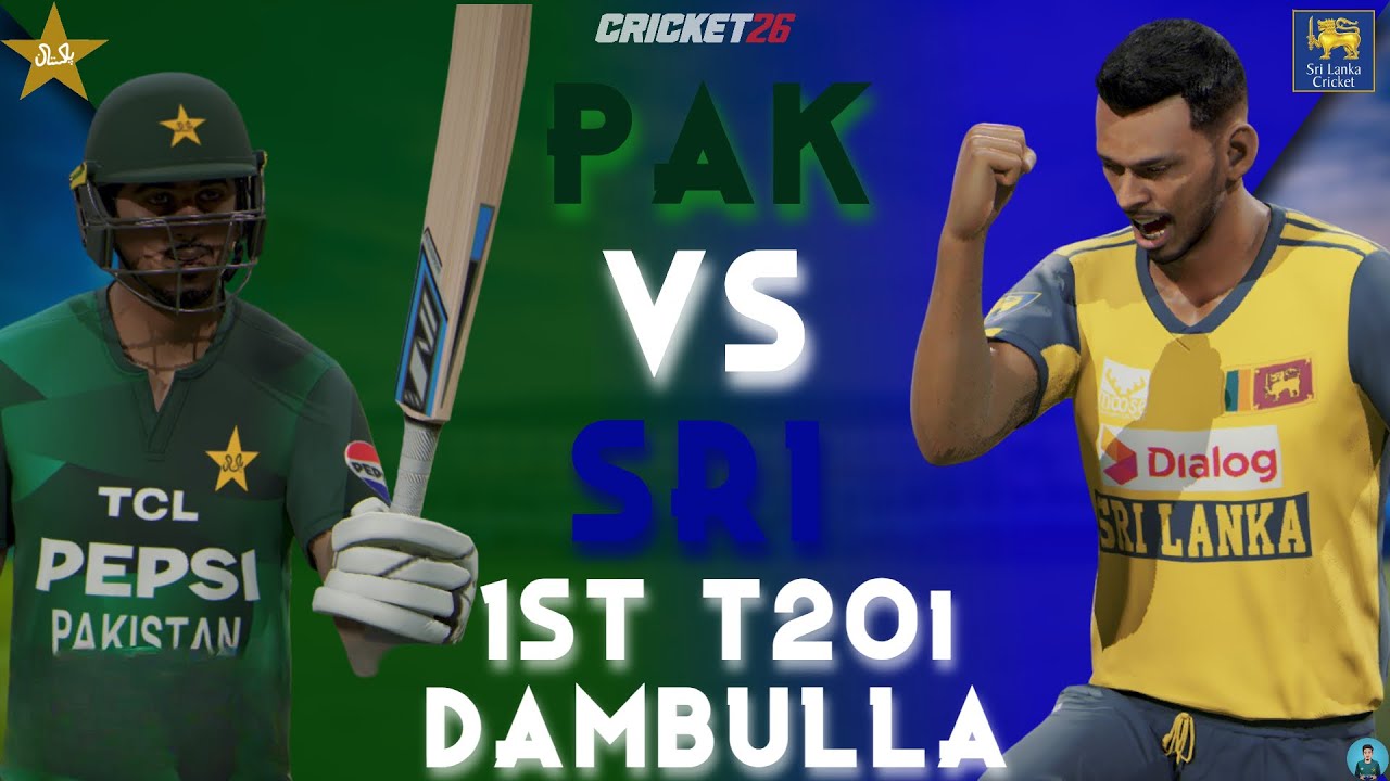 AfsarAKGamer🔴LIVE: PAK vs SL - 1st T20I - Dambulla Cricket 26 #cricket26 #cricket26live #pakvssl