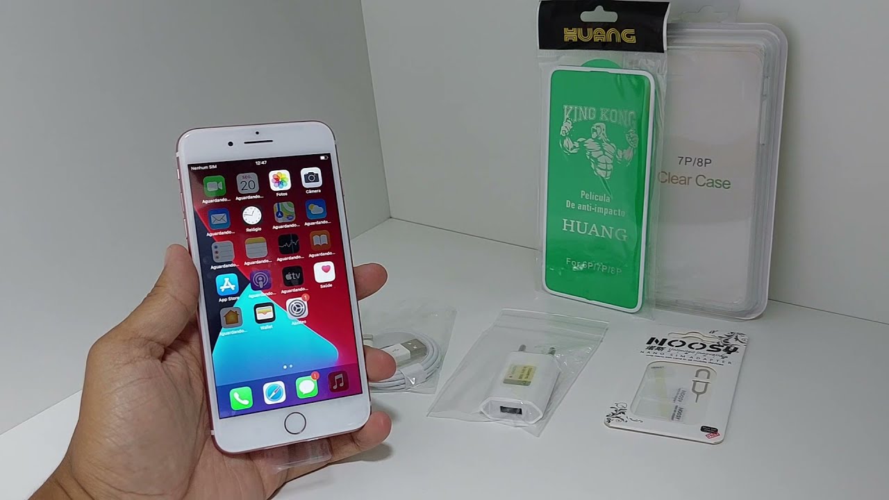 iPhone 7 Plus 128GB Rosa de Vitrine Bateria 100%