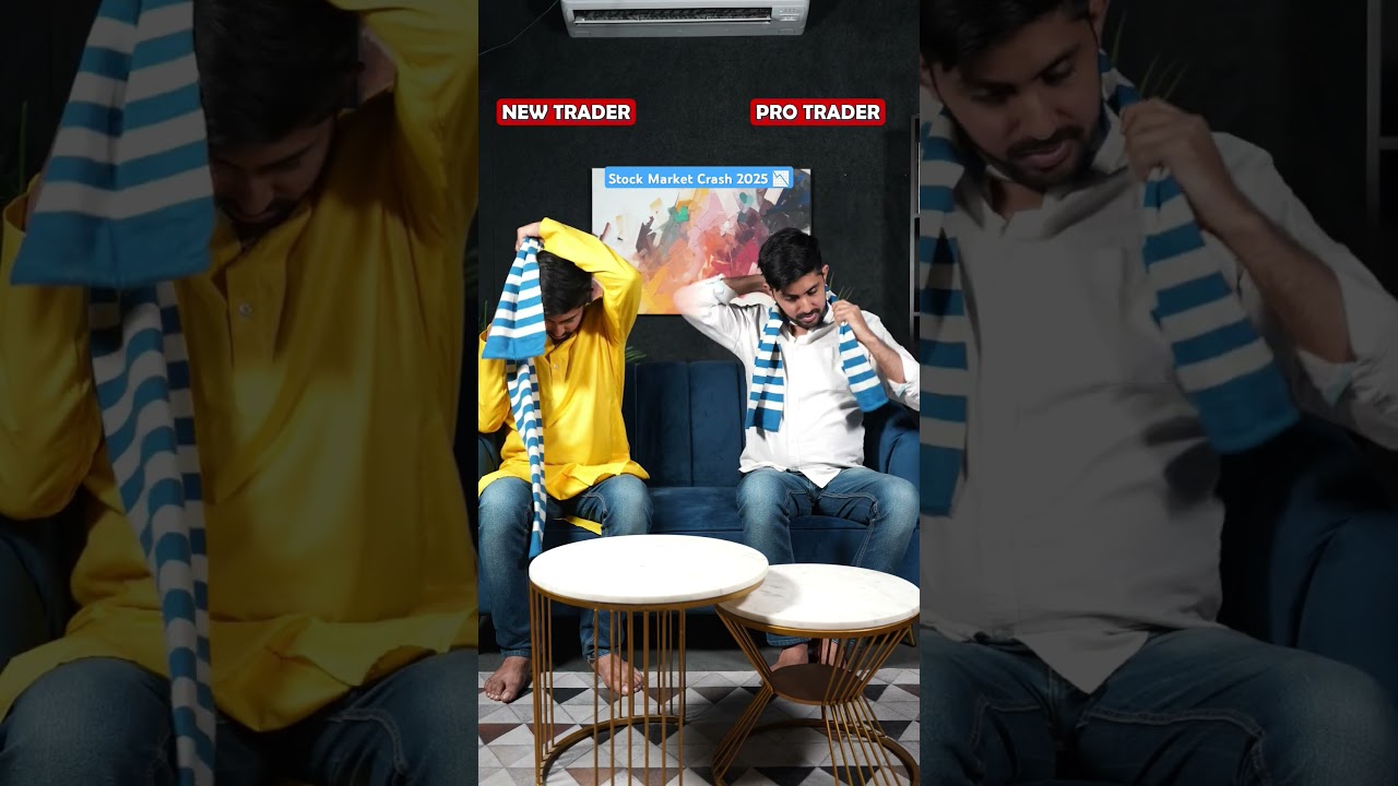 New Trader vs Pro Trader during stock market Crash 🤦🏼😂 | Kuldeep Singhaniaa #shorts