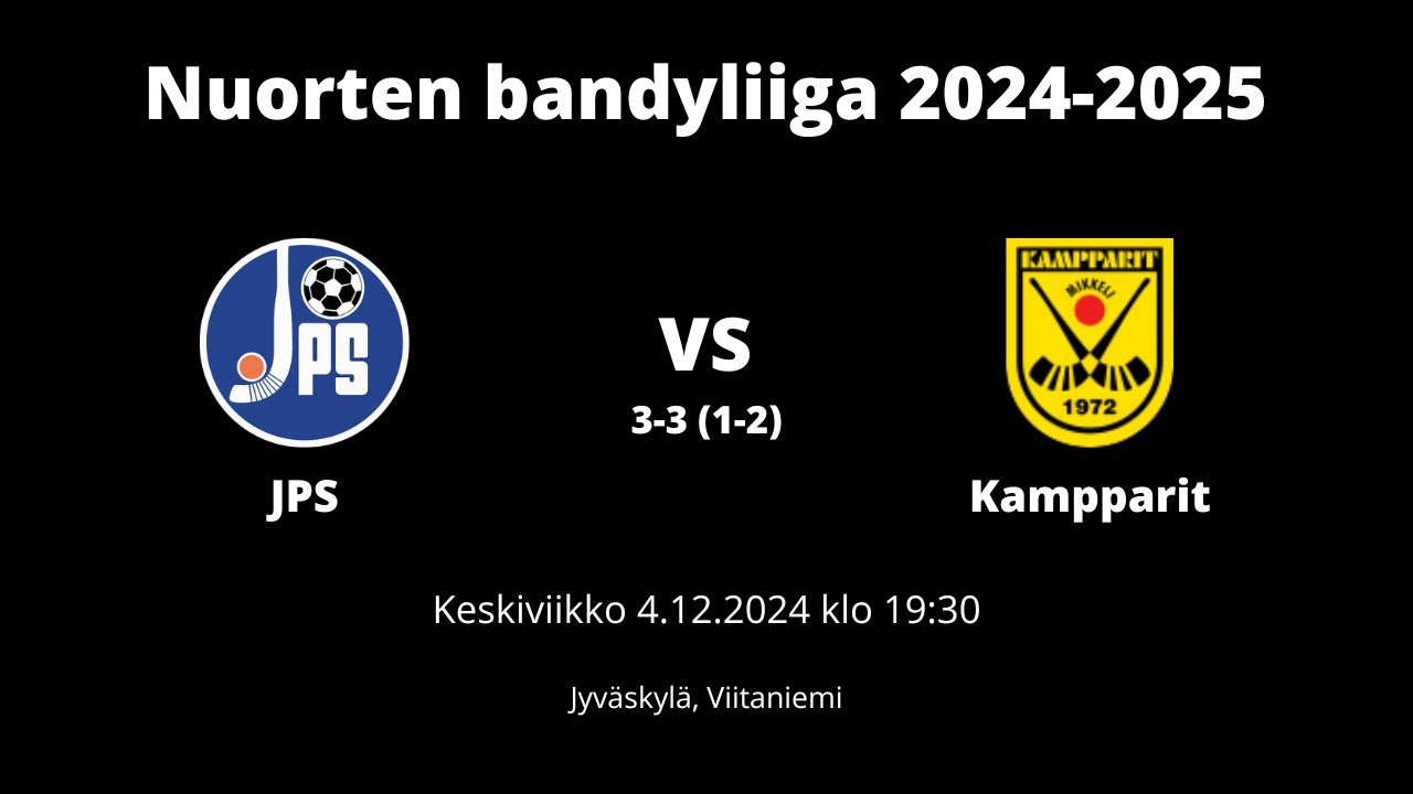 Nuorten Bandyliiga, JPS - Kampparit, 4.12.2024