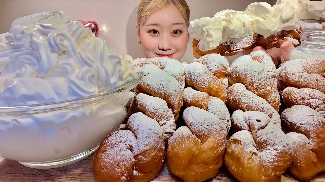 ASMR Жареный хлеб【русские субтитры】【Mukbang/ Eating Sounds】