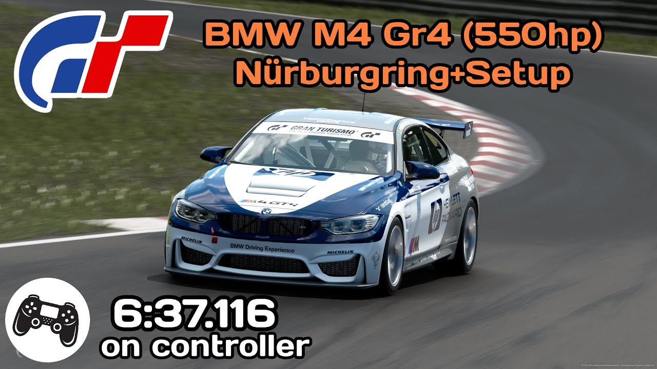 GT7 | BMW M4 Gr4 550hp Nürburgring 6:37.116 | Lap + Setup