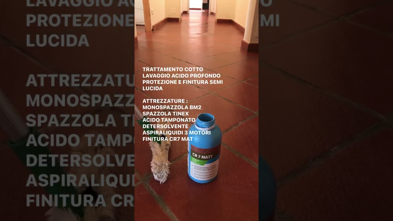 Lavaggio acido cotto toscano + trattamento protettivo ANTIMACCHIA