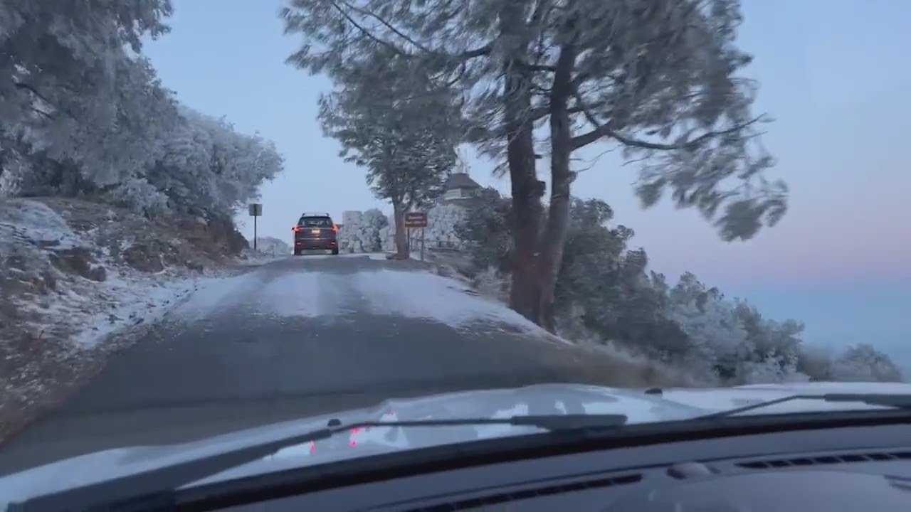 Winter storm brings rare snow to Mount Diablo