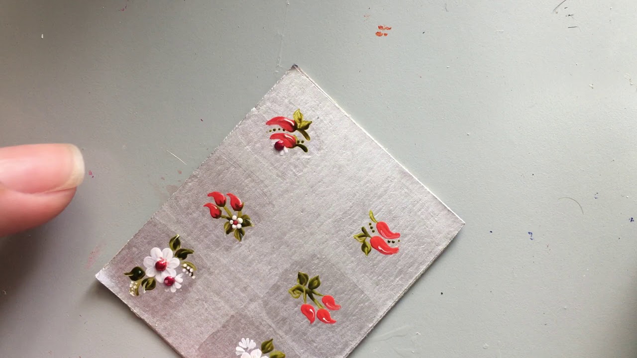 Adesivo de unhas na caixa de leite = Passo a passo pimentinhas com margaridas