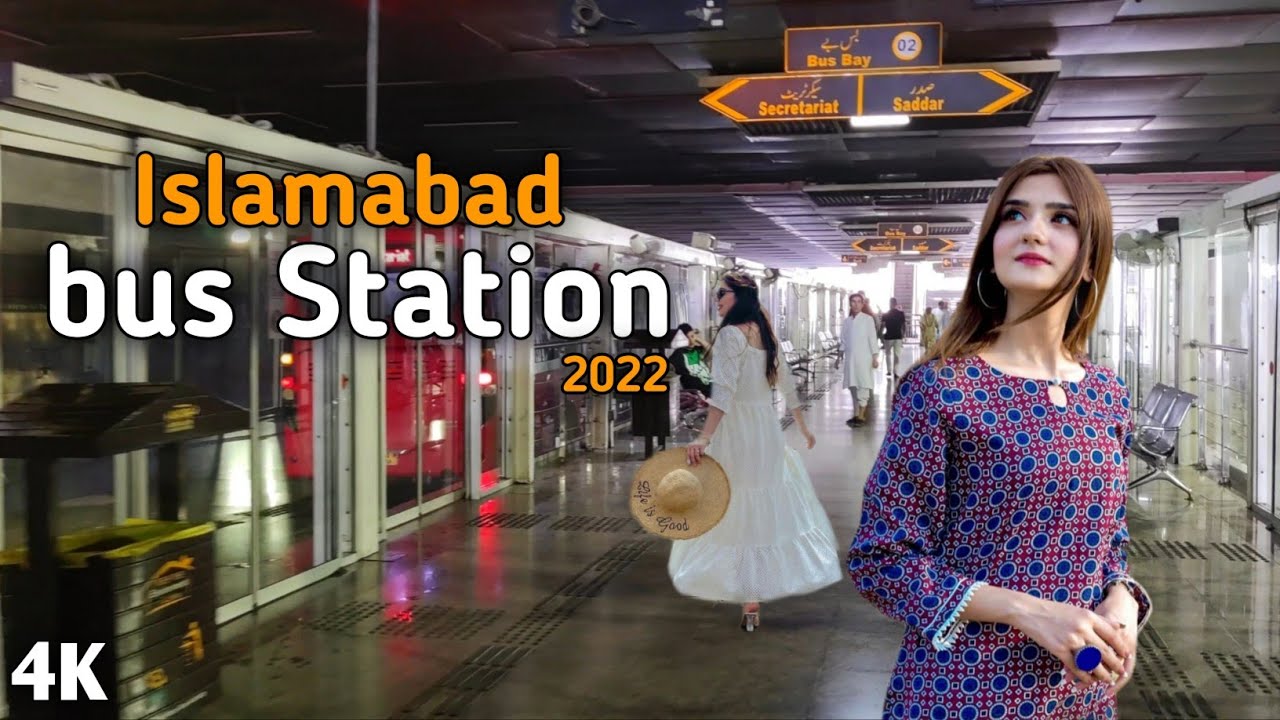 saddar to Kashmir highway - Pakistan Islamabad bus Station 2022 (4K)
