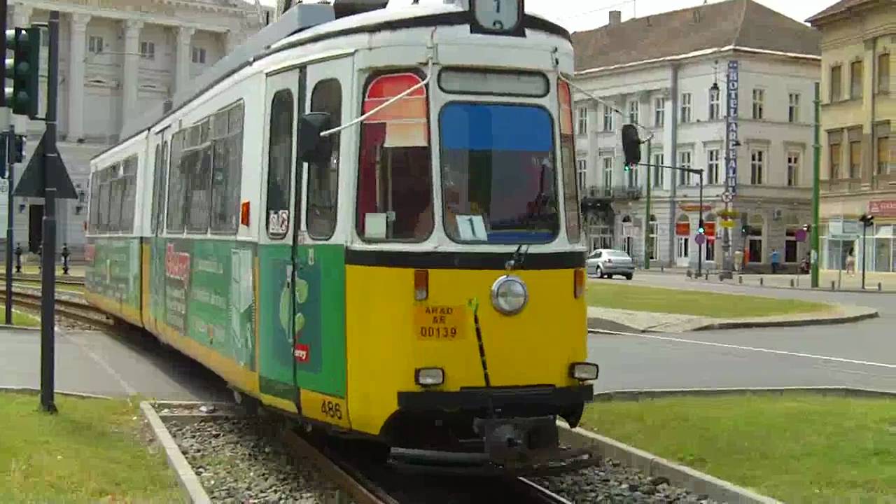 Vagonul GT4 #486,linia 1-intrarea in statia 