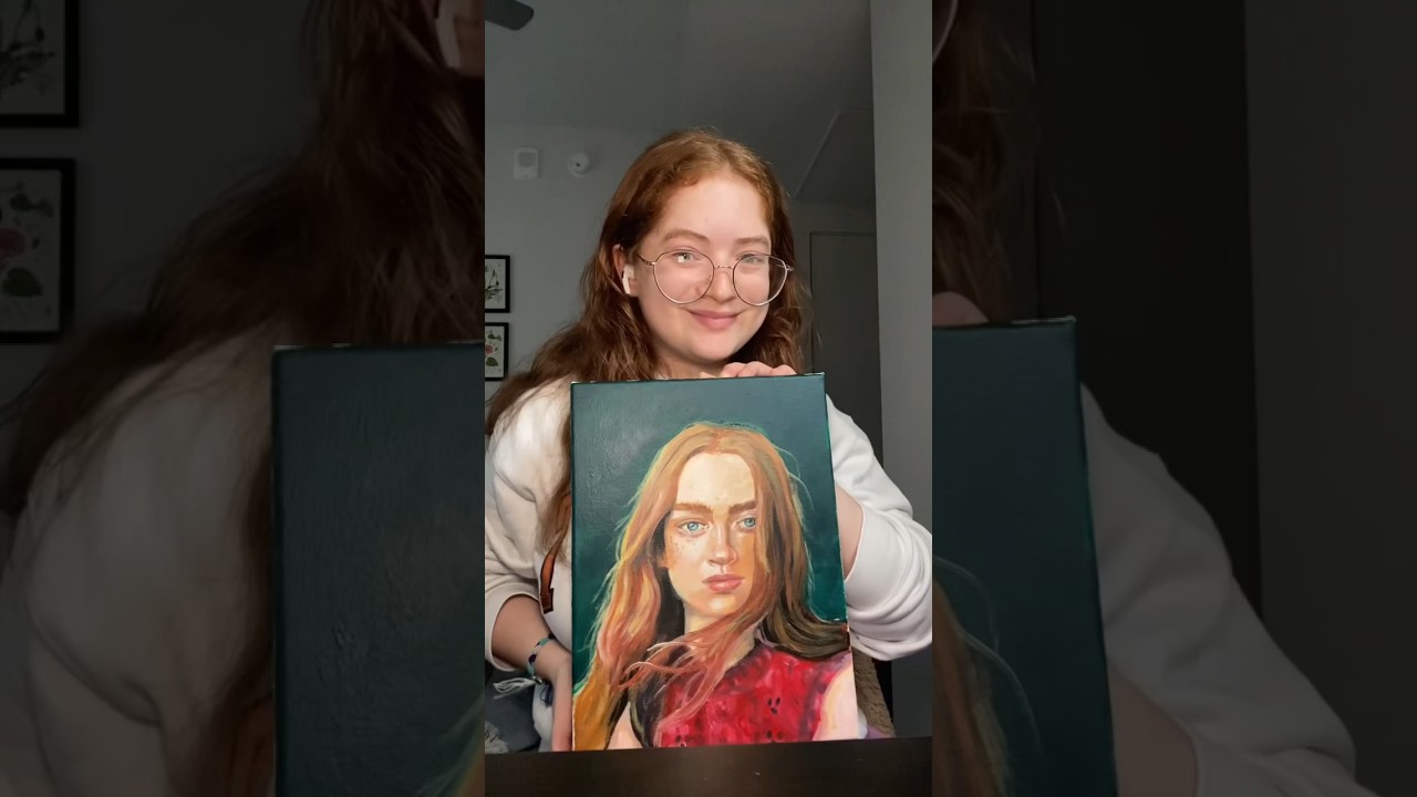 PAINTING SADIE SINK!!! #sadiesink #maxmayfield #strangerthings #paint #painting #art