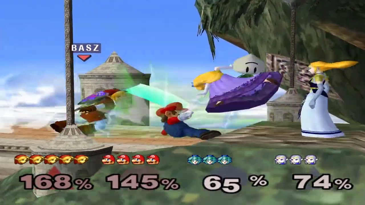 Super Smash Bros Melee (GCN) Special Request #69 - Link and Mario VS Peach and Zelda