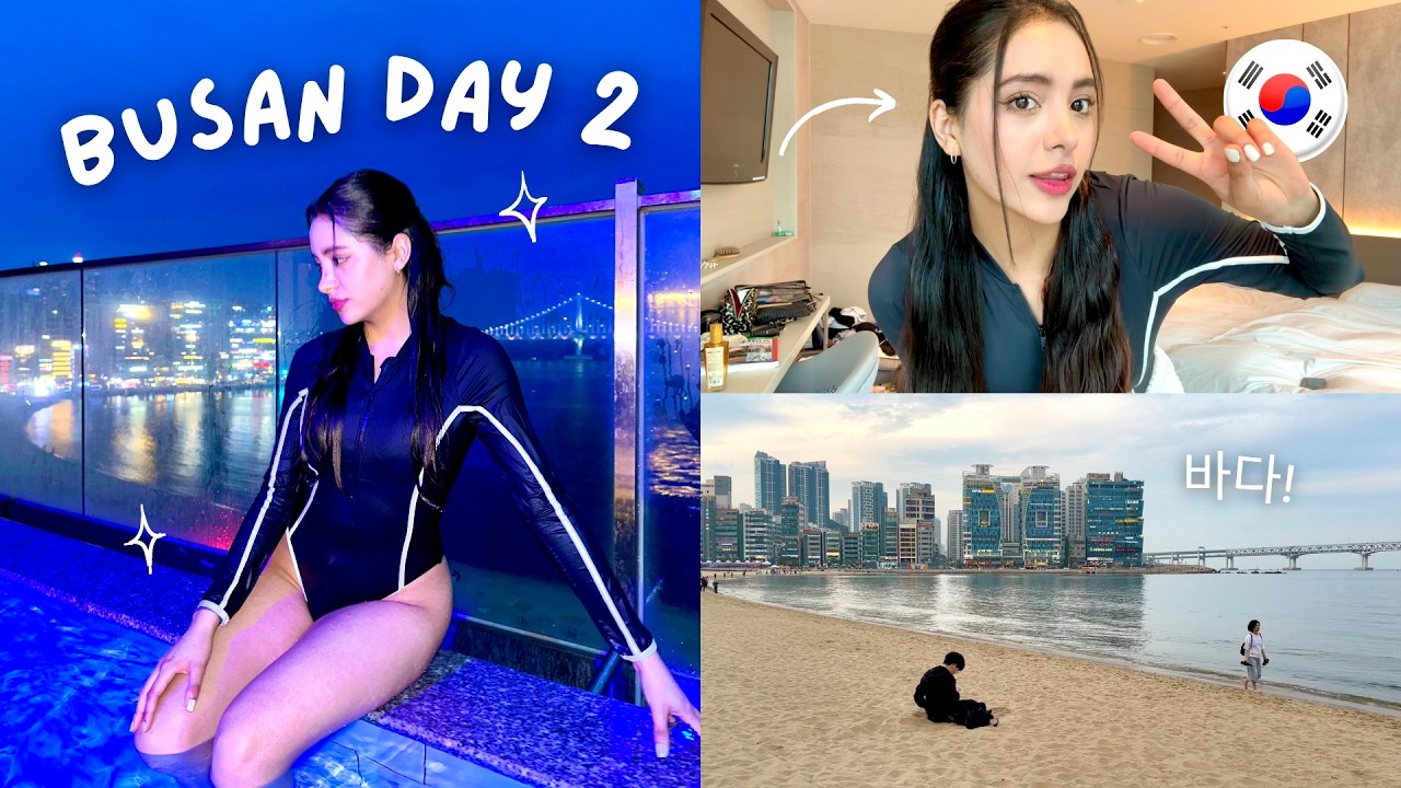 [VLOG] UN DÍA CHILL EN BUSAN I Alberca, playa, y amigos I BUSAN DÍA 2 (ENG/KOR sub)