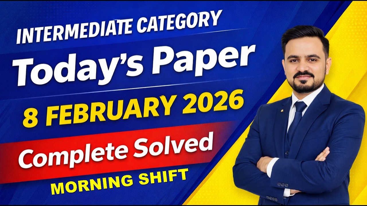 Todays Paper Complete Solved | Intermediate Category | 8-2-2026 | 5TO15 Grade Jobs IBA STS Test