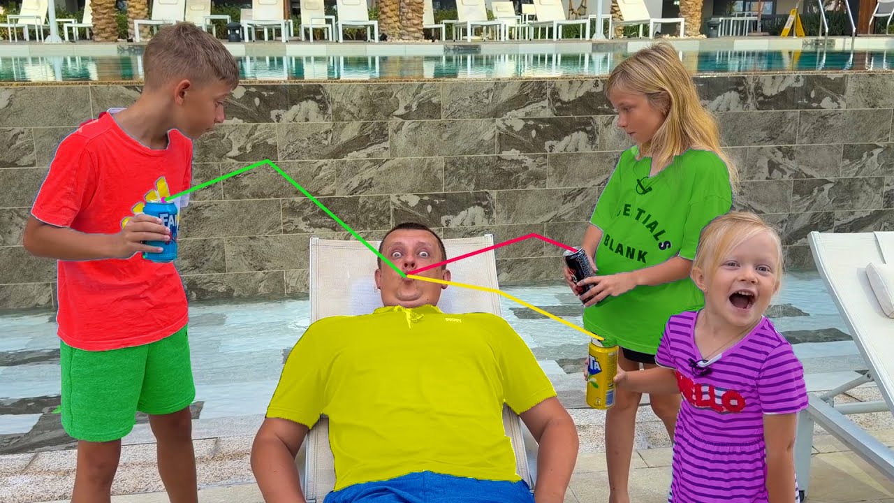 СОФИЯ И НИКА И НАПИТКИ ДЛЯ ПАПЫ. СОФУНЬЯ ШАЛУНЬЯ