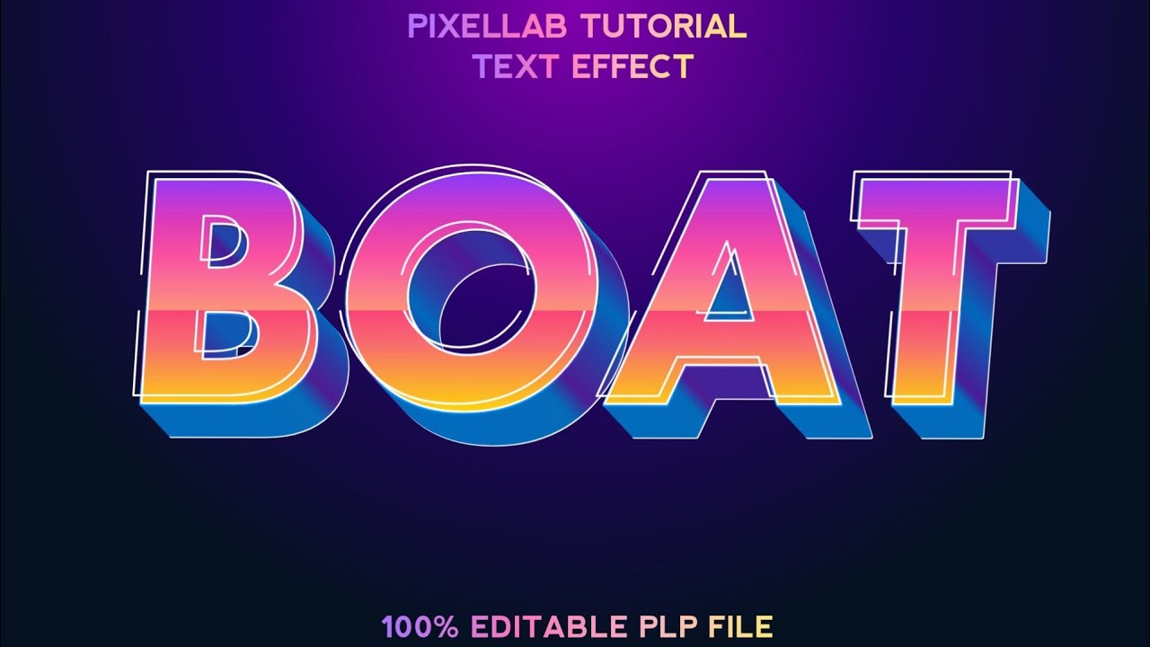 100% EDITABLE PLP FILE | 3D Text Effect | Pixellab Tutorial