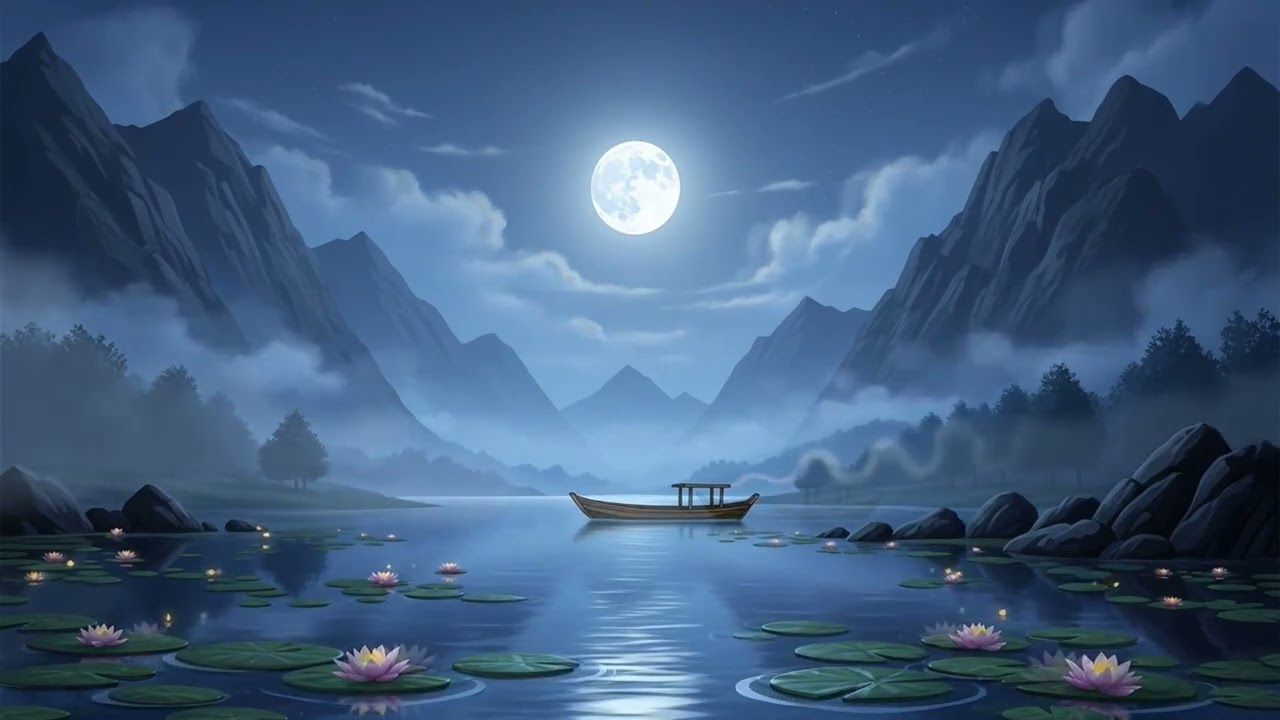 Calm Waters at Midnight 🌊  Relaxing Music for Stress Relief