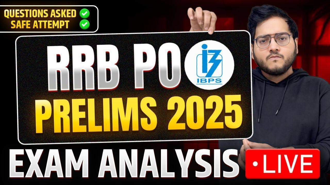 IBPS RRB PO Prelims Exam Analysis 2025 ✅ RRB PO Shift 1 Paper Analysis, Questions | Harshal Sir