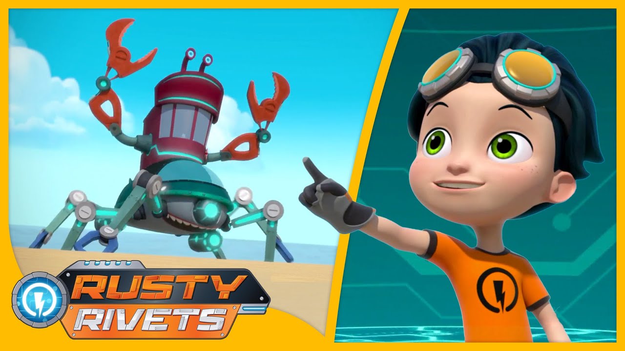 Rusty’s Big Beach Clean Up 🏖| Rusty Rivets | Cartoons for Kids