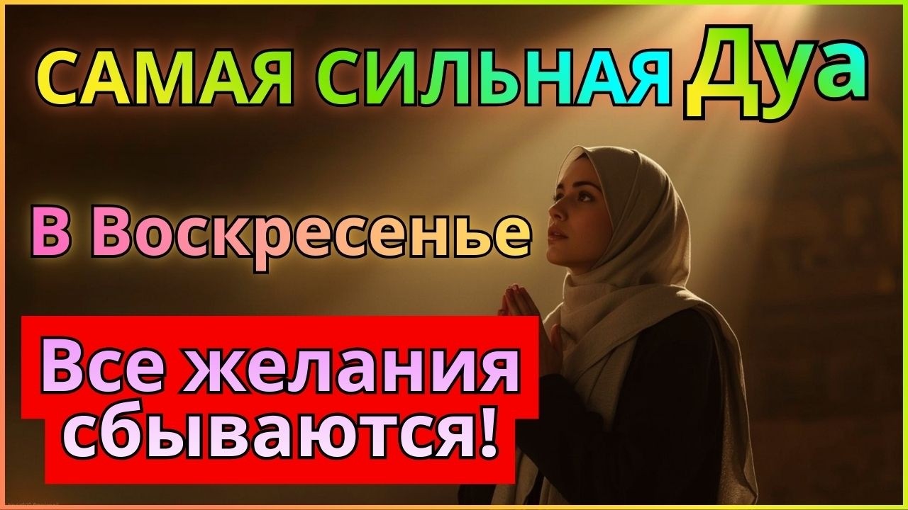 ДУА НА ВОСКРЕСЕНЬЕ, КОТОРУЮ ЧИТАЮТ ДЛЯ УСПЕХА И ИЗОБИЛИЯ! ИНШААЛЛАХ