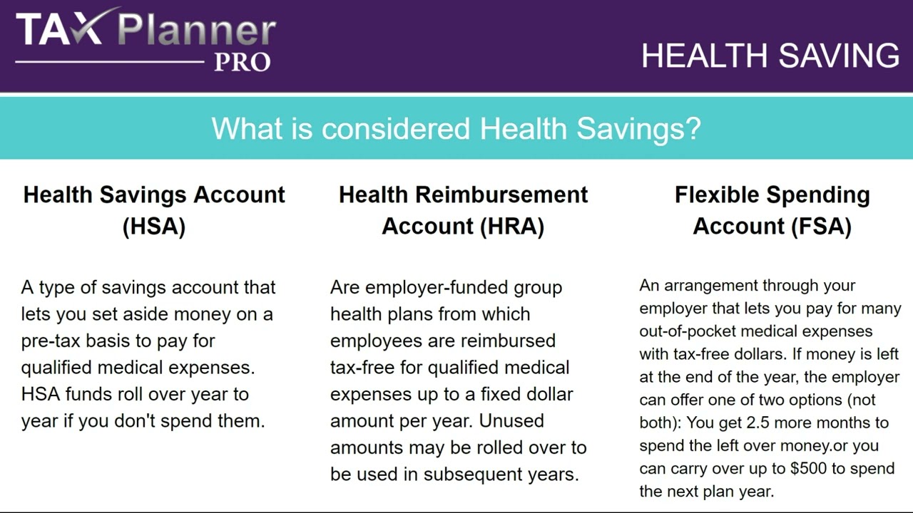 Tax Planner Pro: Health Savings