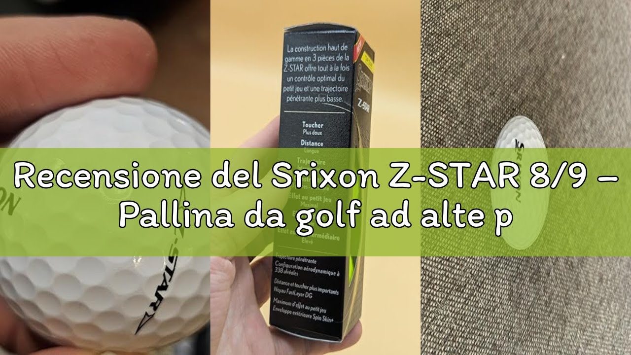 Recensione del Srixon Z-STAR 8/9 – Pallina da golf ad alte prestazioni | Distanza e spin estremi | N