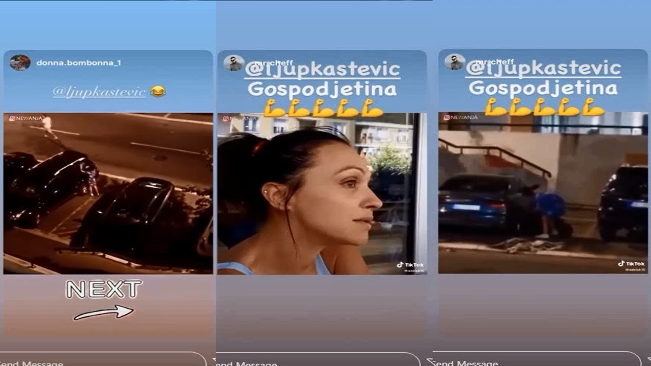 Podr&scaron;ka Ljupki Stević I Obraćanje Novinaru (Ljupka Ciglom Razbila Auto Nevjernom Dečku)