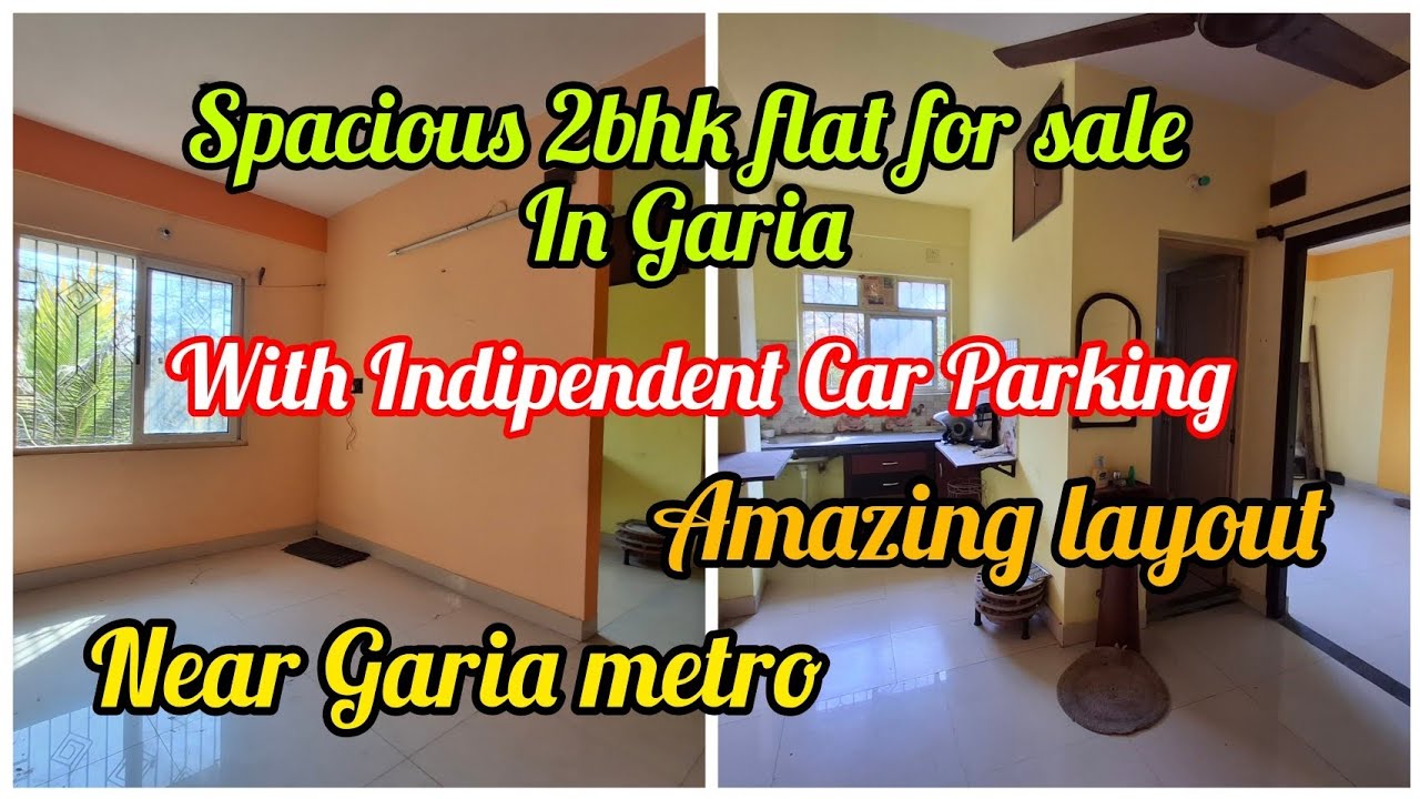 Spacious 2bhk flat with Indipendent Car Parking for sale in Garia, Near Garia metro. 
