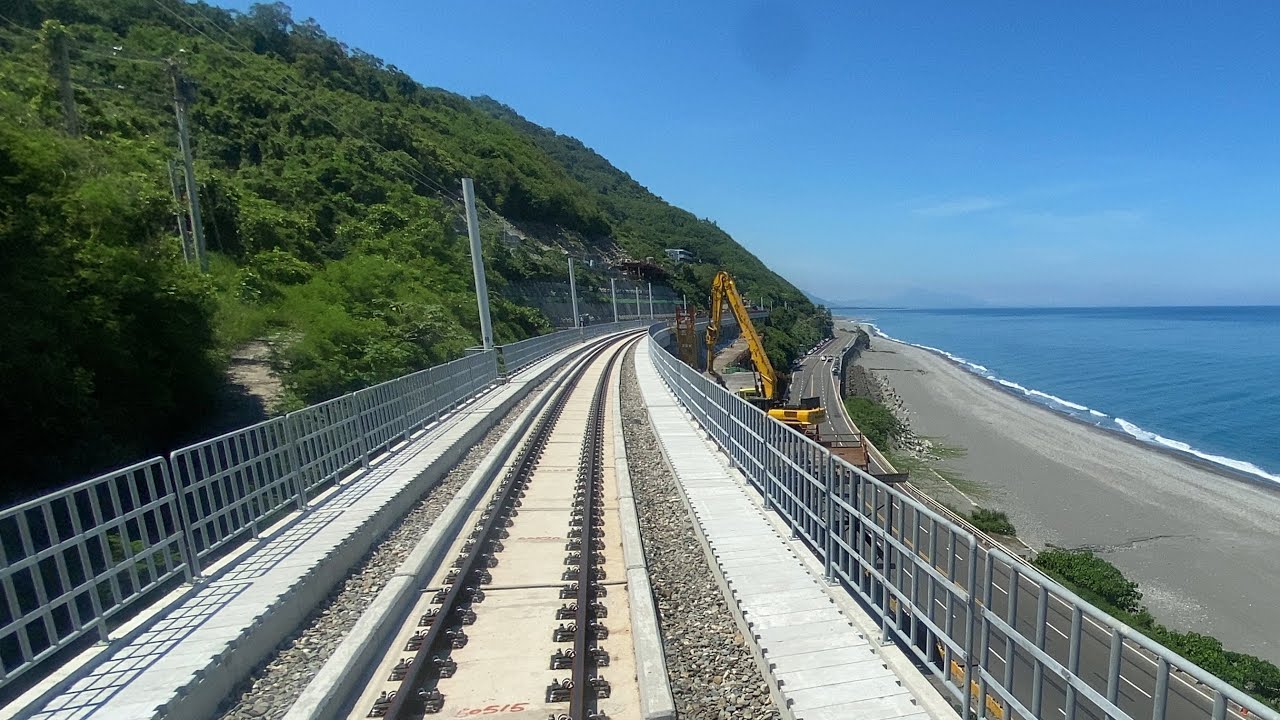 台鐵 303次柴聯自強號 新左營-台東 路程景 南迴鐵路電氣化進度 多良段高架線路 新多良一號隧道通行 DR3022 Xinzuoying(Kaohsiung)-Taitung