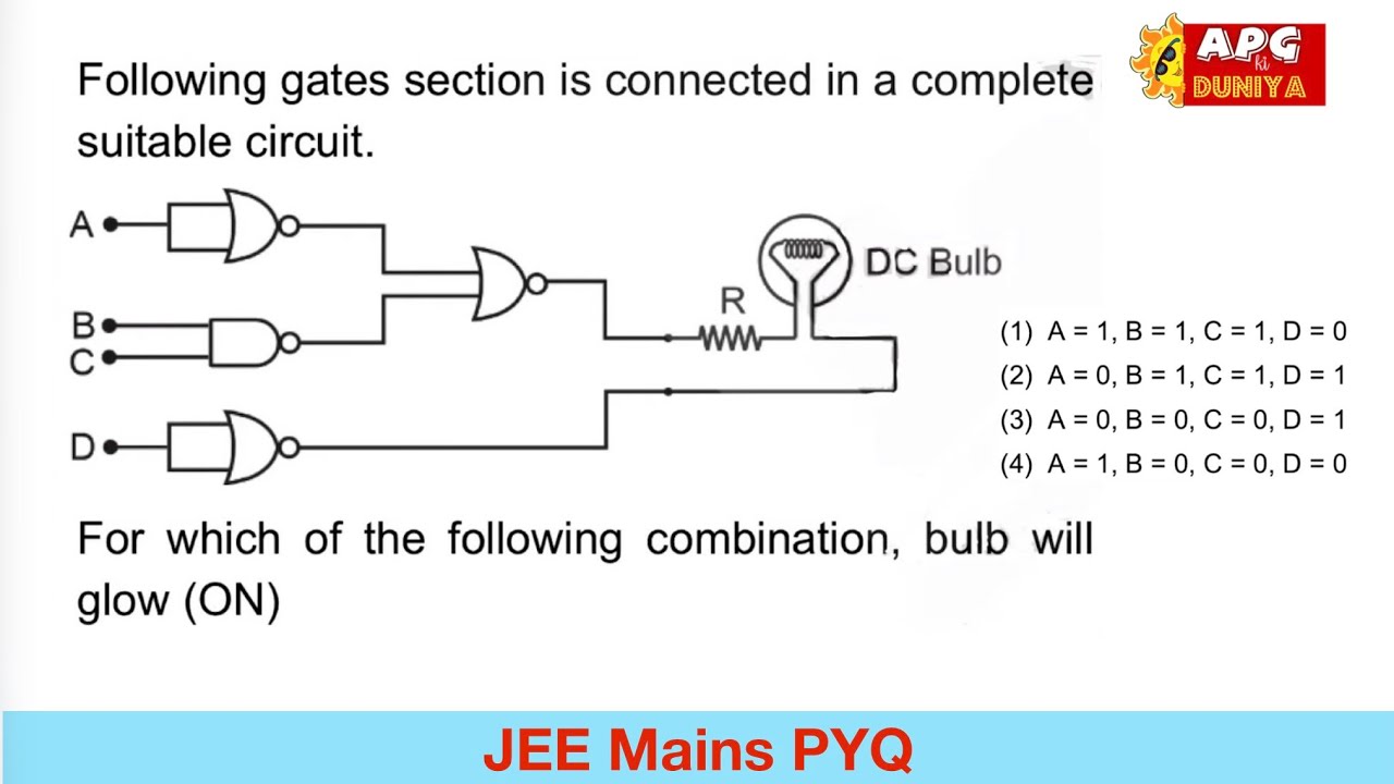 Following gates section is connected in a complete suitable For which of the following combination, 