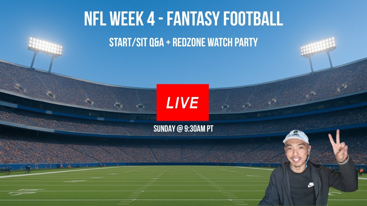 Start / Sit Q&A + RedZone Live Streaming Reaction | NFL Week 4 Fantasy Football LIVE