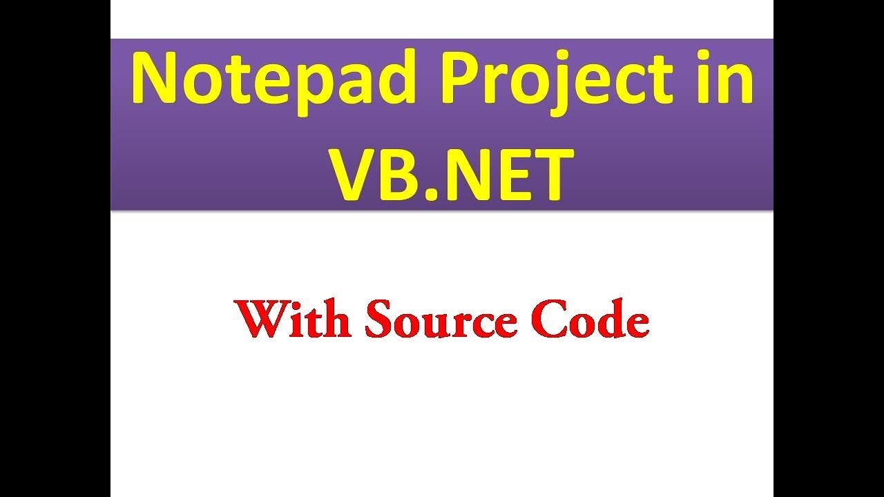 How to create Notepad in VB.Net | mini Project
