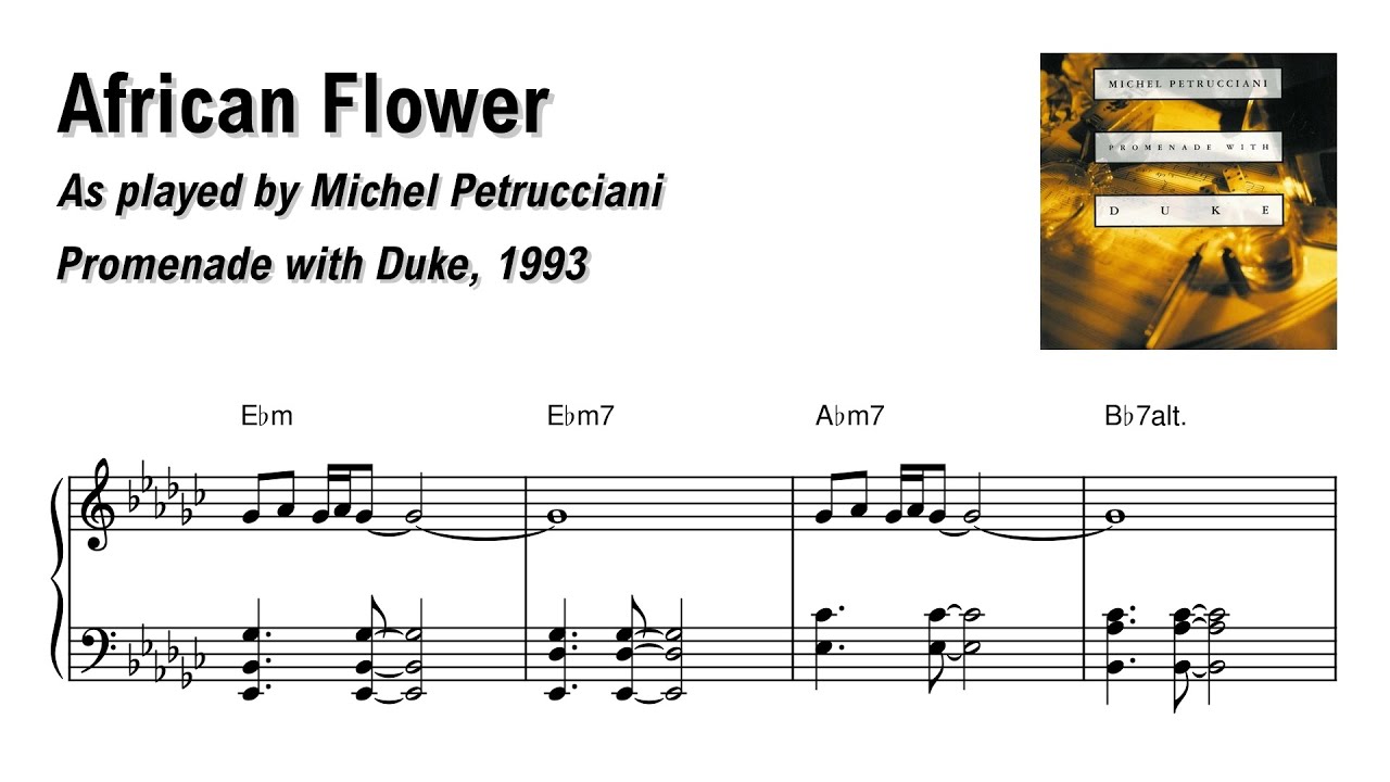 Michel Petrucciani - African Flower (Duke Ellington) | transcription