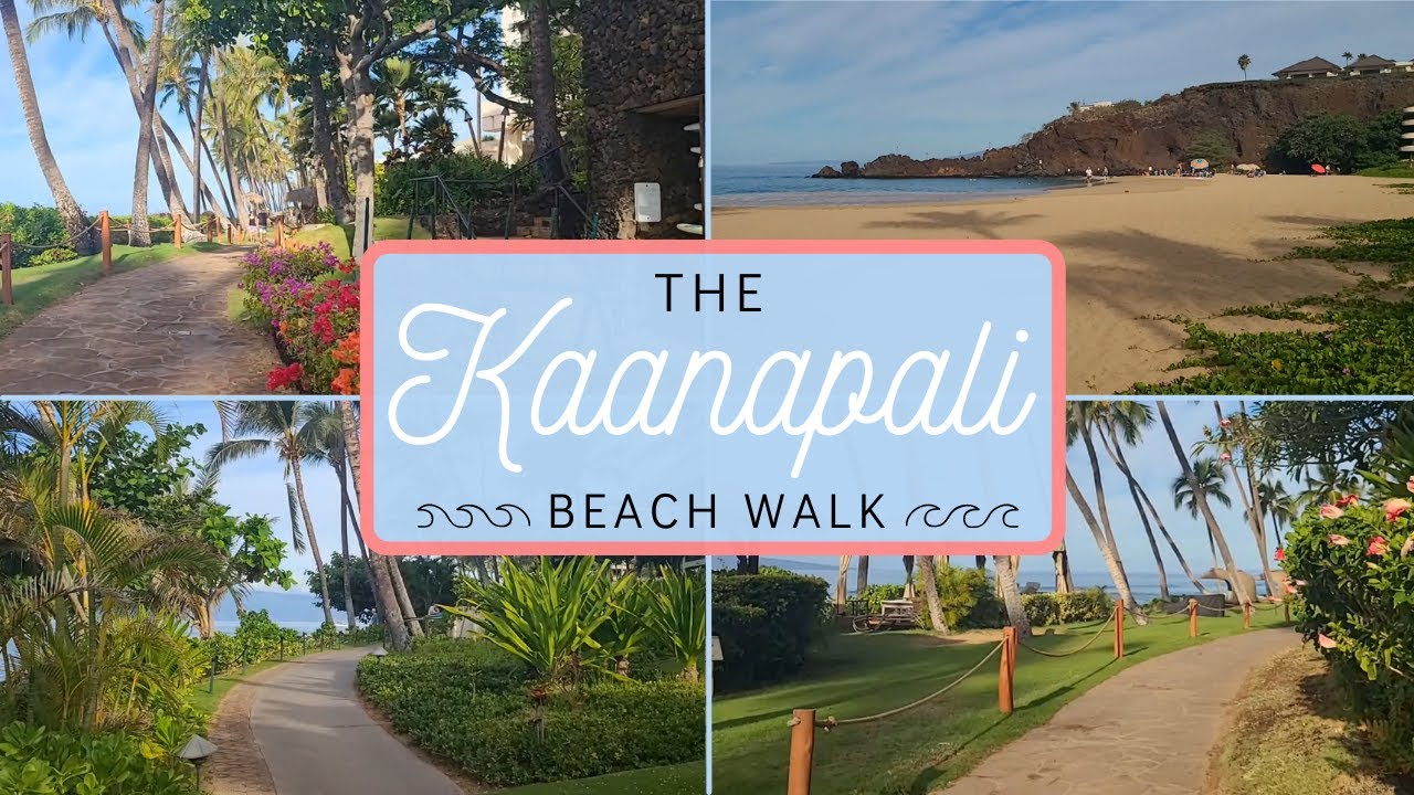 Kaanapali Beach Walk: Coastal Trail To Black Rock Beach - Maui Hawaii! Treadmill & Bike Walking Tour
