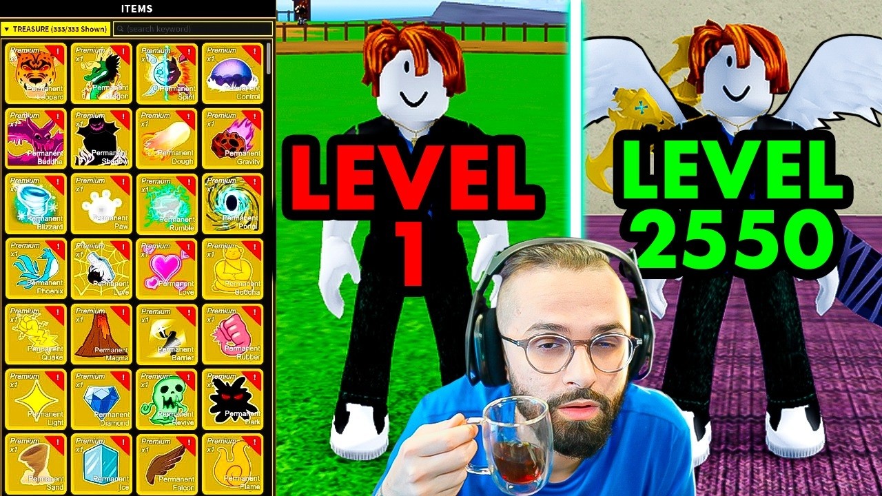 💸 COLOQUEI 1.000 REAIS NUMA CONTA NÍVEL 1 DO BLOX FRUITS 😱💥