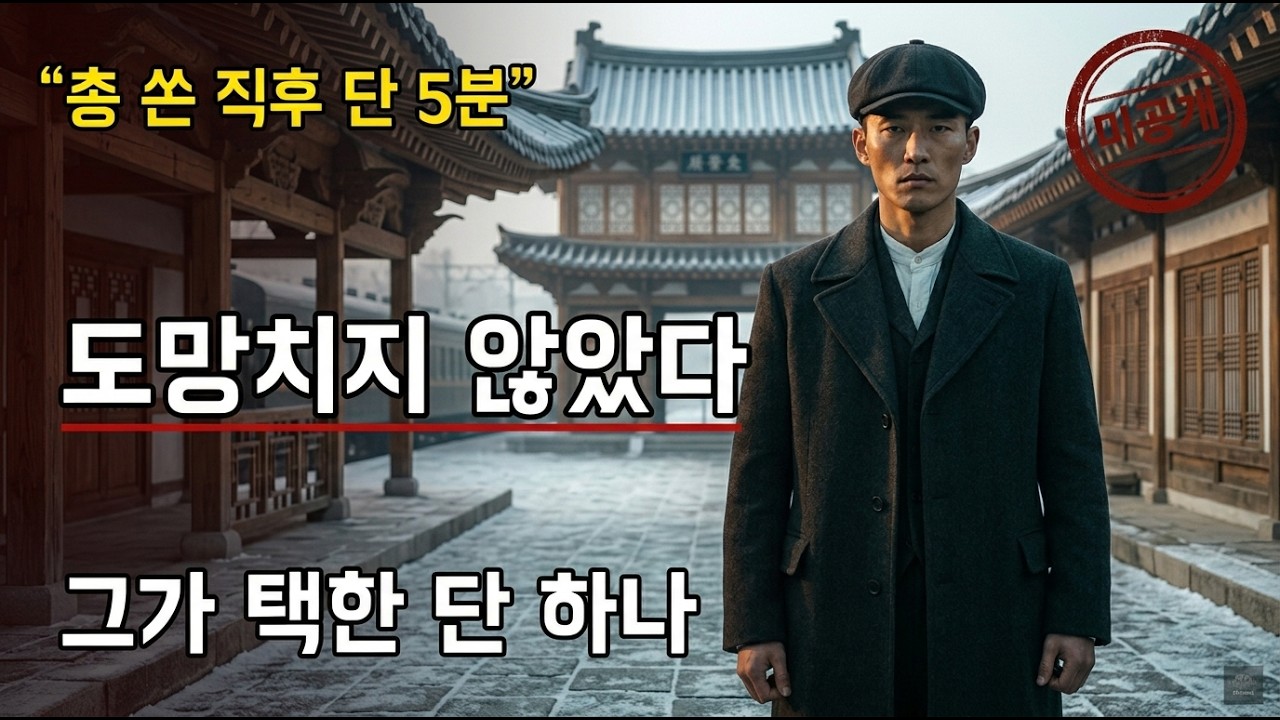 총 쏜 직후 5분, 도망치지 않은 안중근 &mdash; 그가 택한 단 하나 #안중근 #한국사 #독립운동